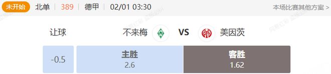  正月初三德甲免費(fèi)解析：不來梅VS美因茨